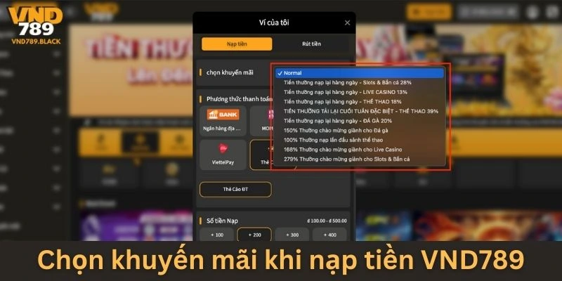 Lưu ý chọn khuyến mãi khi nạp tiền VND789